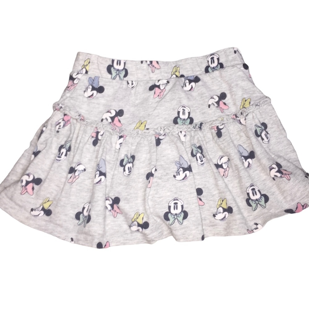 Minnie Mouse Gray Skort Size 4T Cotton Comfy Disney